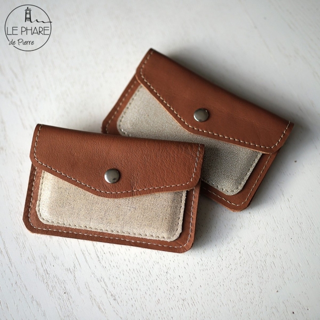 Porte-cartes en cuir  
