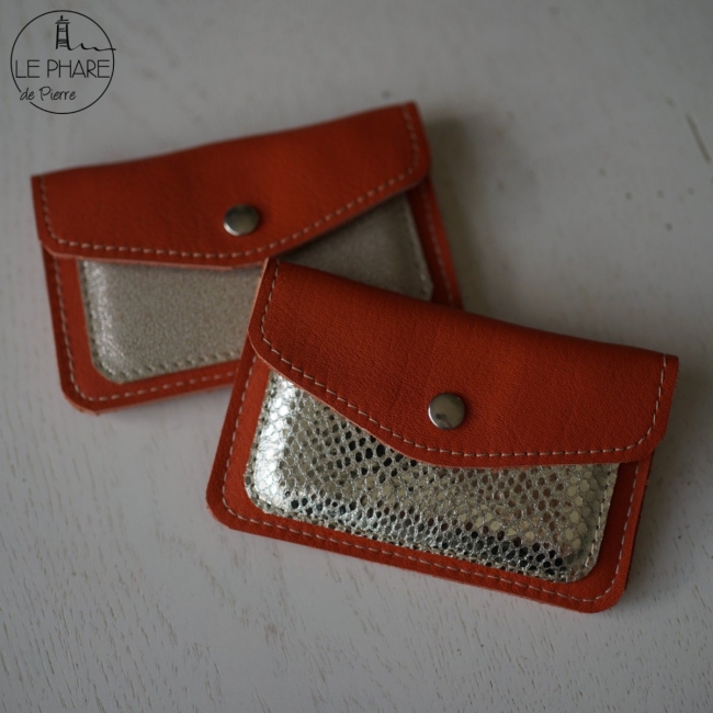 Porte-cartes en cuir  