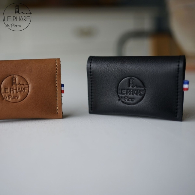 Porte-cartes en cuir 