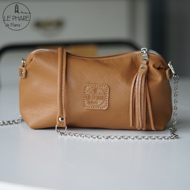 Besace Dune en cuir Camel